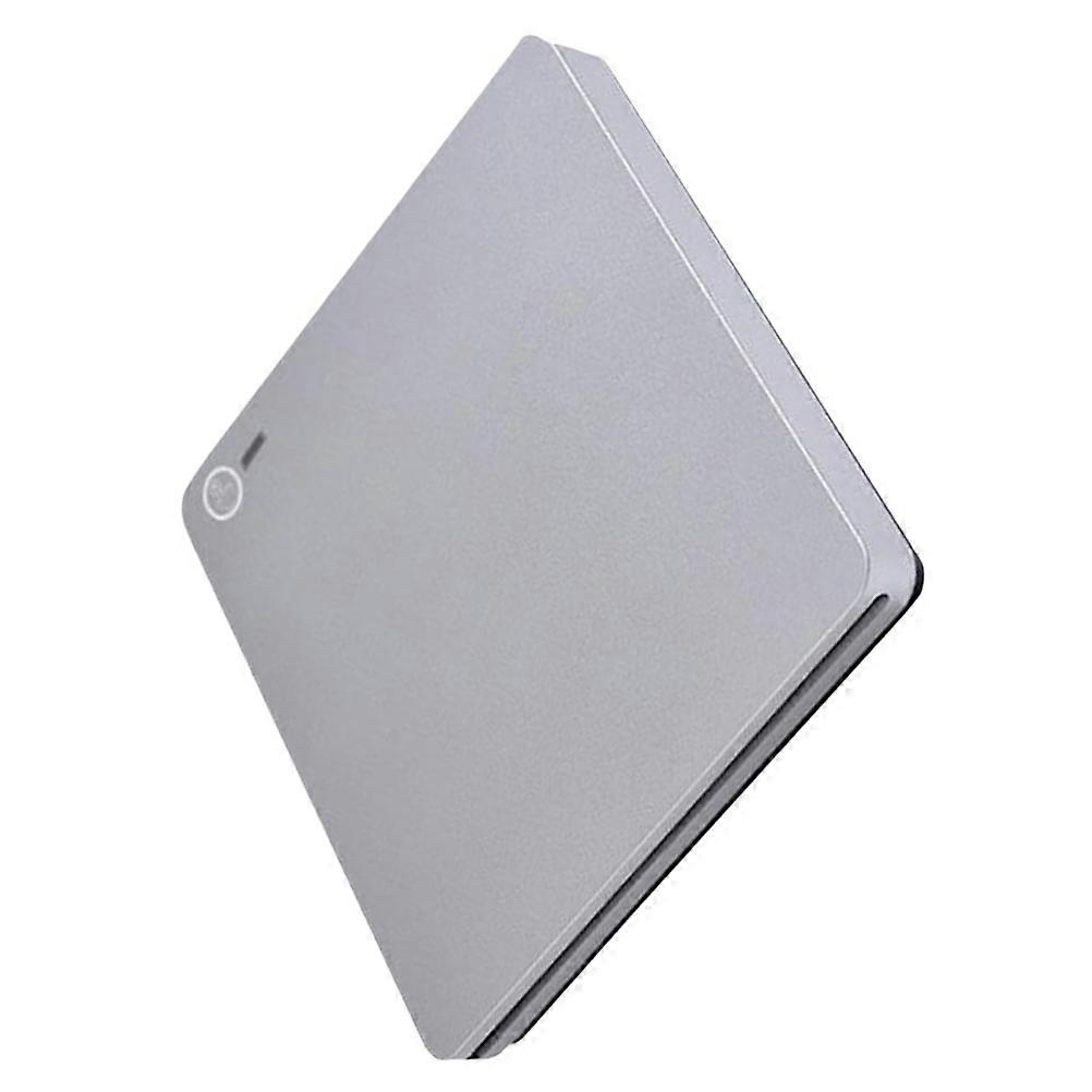 1 Set USB External CD Burner With Square Shape For Daily Use And Fast Transmission Speed In Silver Color