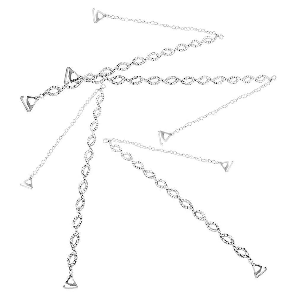 Chic Rhinestone Straps For Formal Dresses And Special Occasions With Adjustable Functionality 2 Pairs