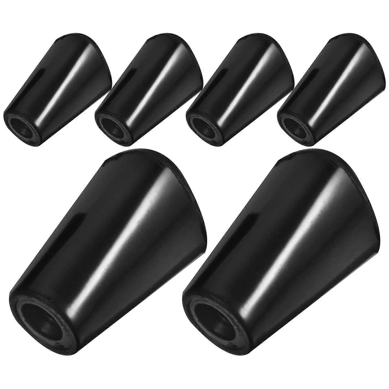 Black Bakelite HeatResistant Kettle Lid Knob with Nonslip Bead Design for DIY Use 6 Pieces Universal Fit