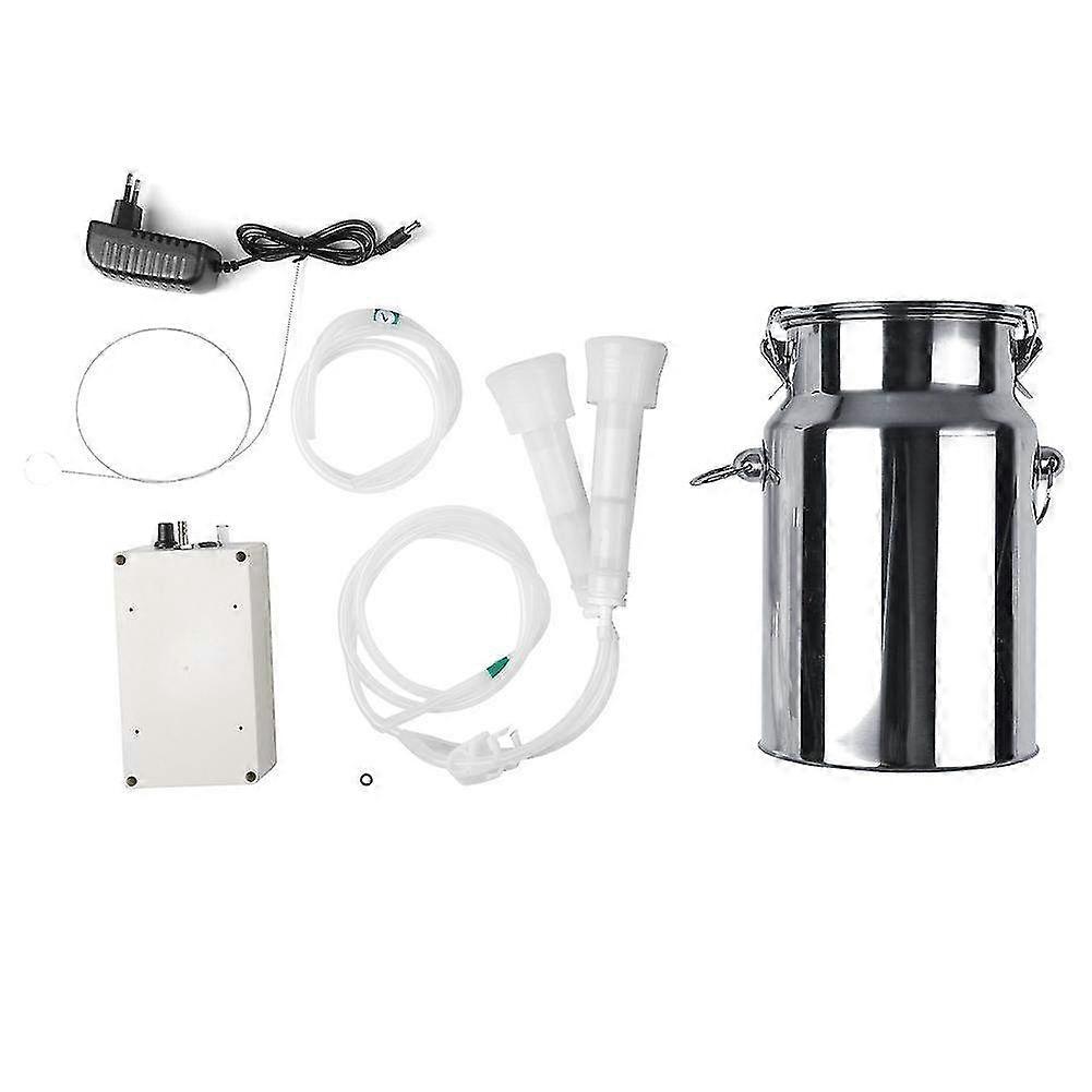 7L Household Electric Goat & Cow Milking Machine with Vacuum Pulse Pump - 100-240V EU Compatible Milker for Efficient Dairy Farming