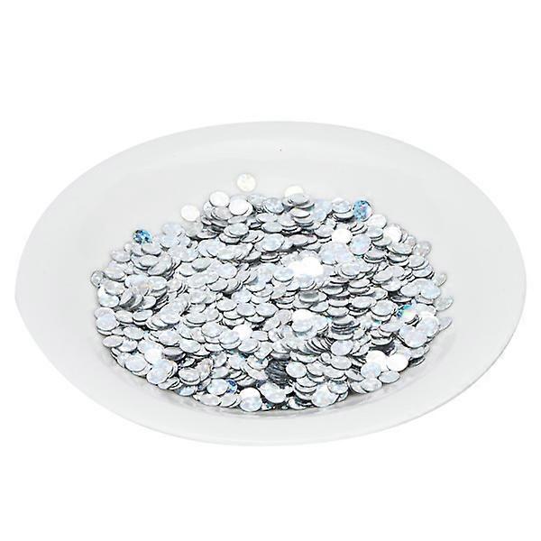 50G DIY PVC 穴なし円形スパンコールステージウェディングウェアアクセサリー(レーザーシルバー2mm)