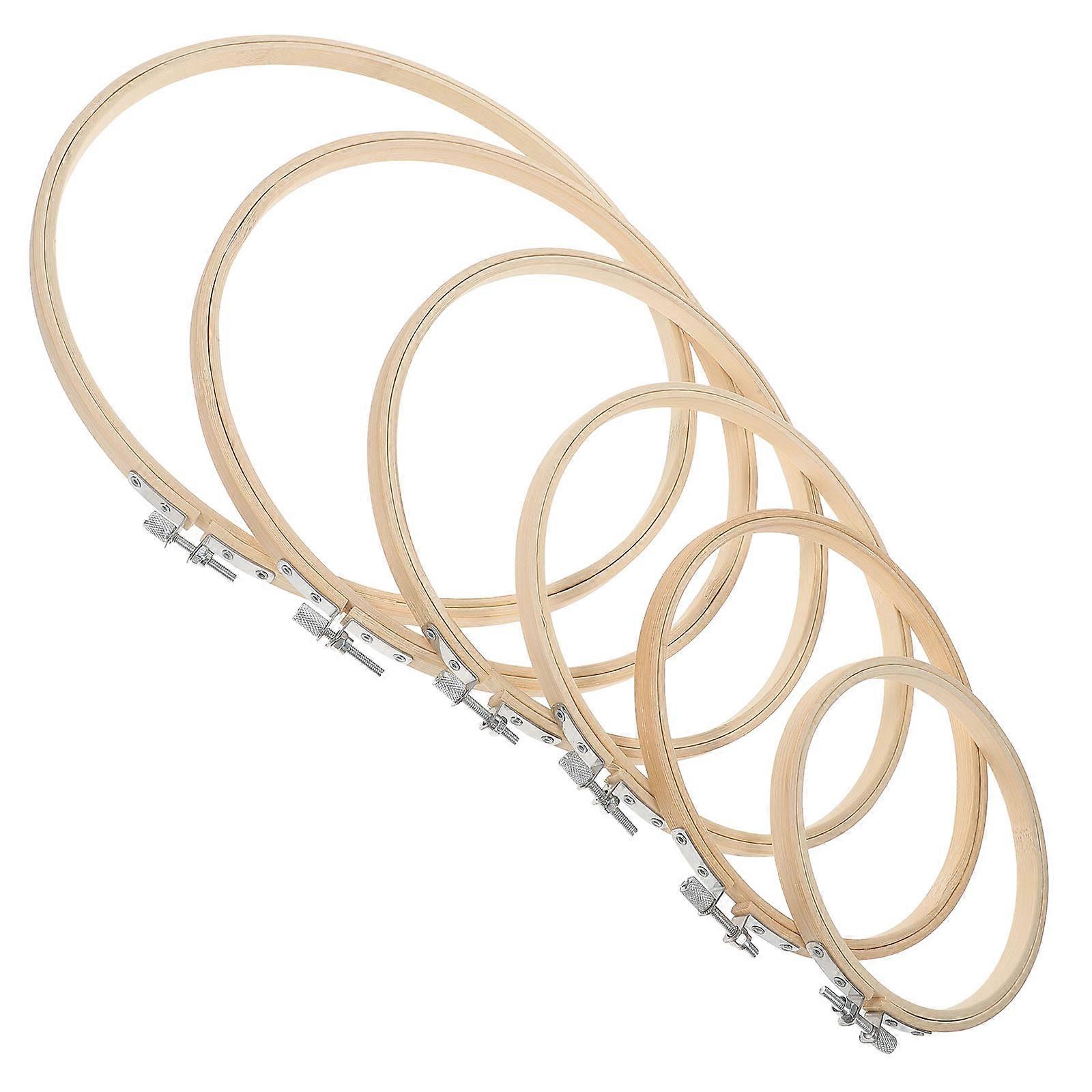 6Pcs Embroidery Cross Stitch Hoops Reusable Frames for Convenient Crafting