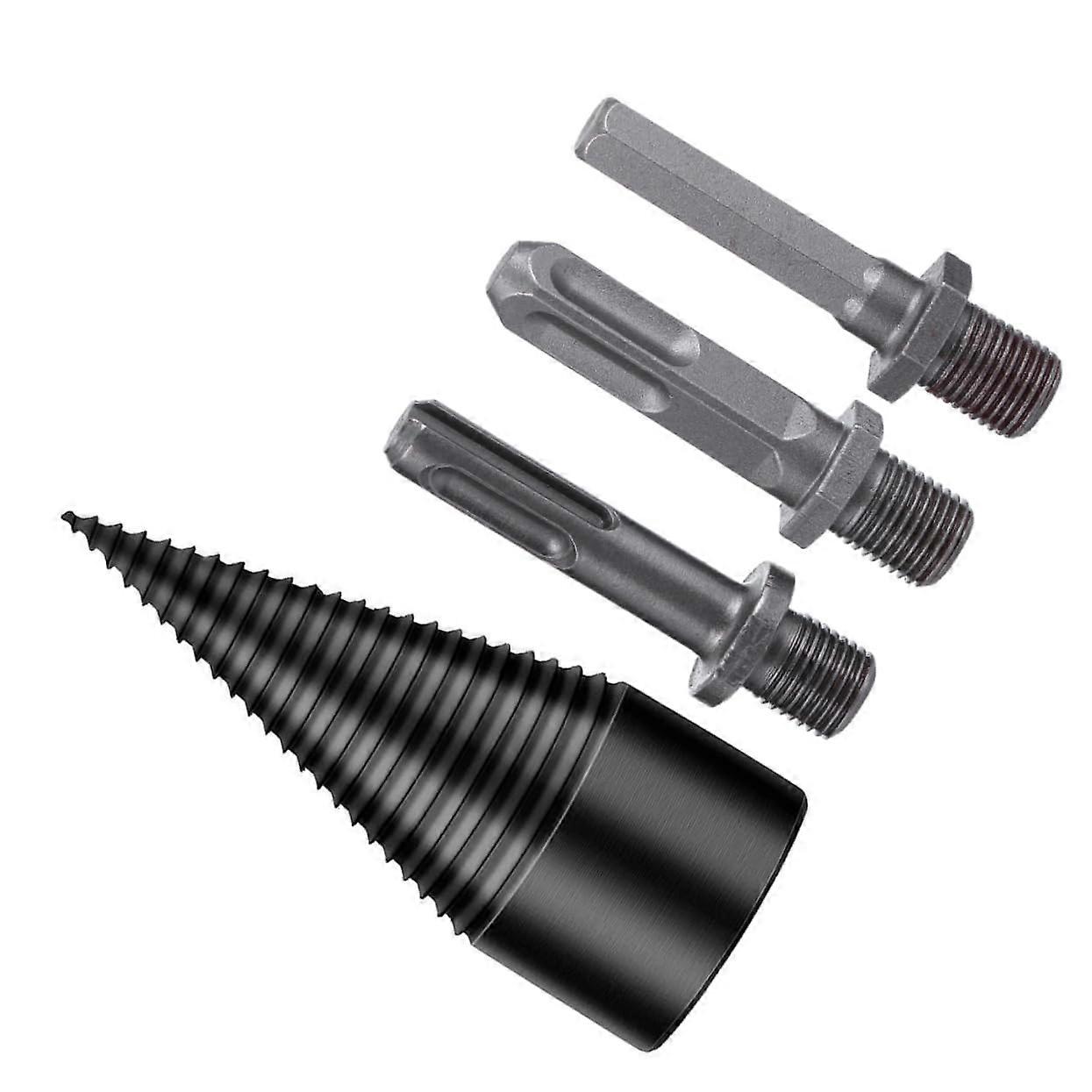 Drill for splitting wood, cone drill, and efficient for woodworking