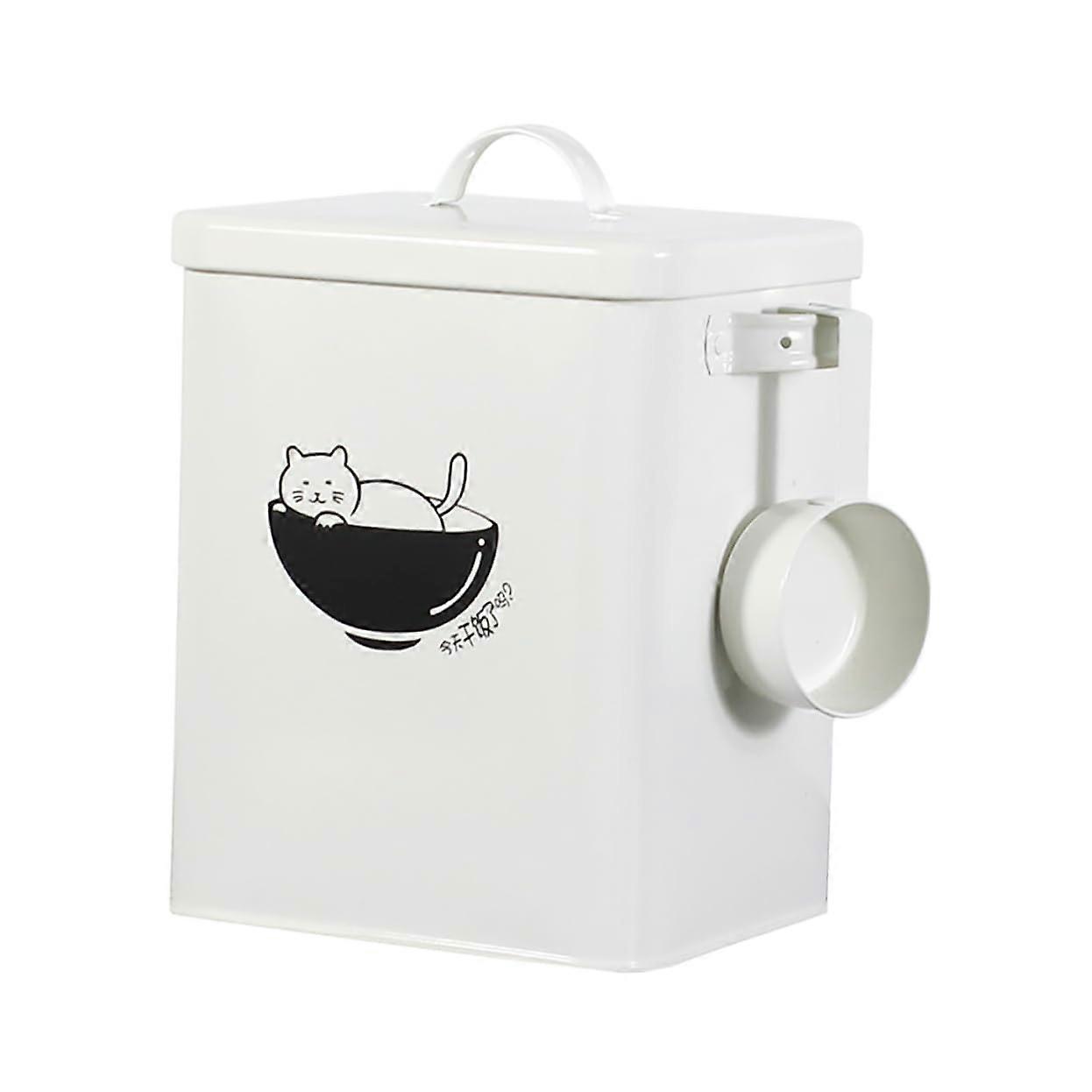 1Set Pet Food Container with Large Storage, MoistureProof for Cat and Dog Food, Scoop Included