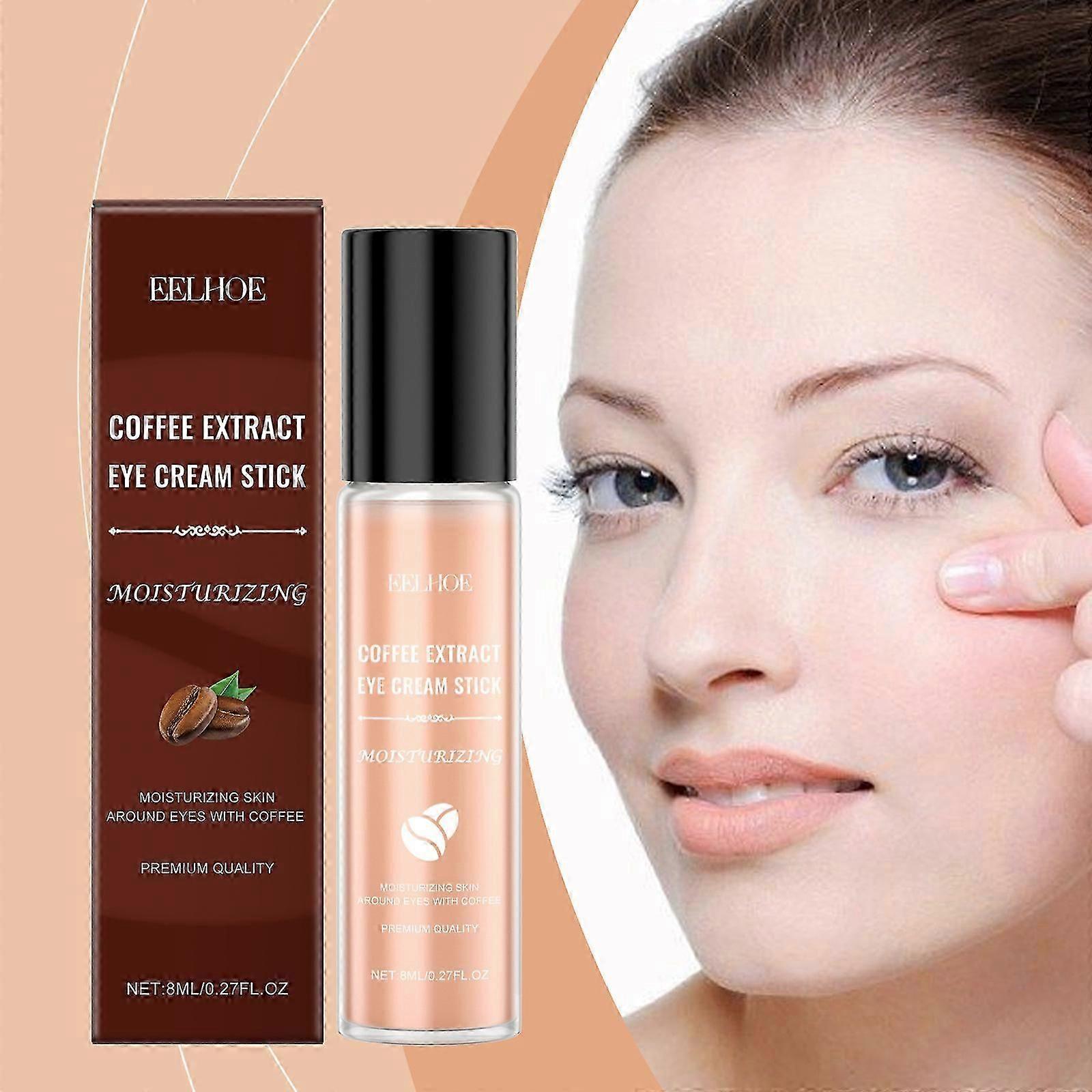 Crème pour les yeux à la caféine et sérum pour les yeux pour les cernes et les poches Soin des yeux Sérum rouleau sous les yeux pour réduire les ridules Poches sous les yeux Rides, traitement pour les yeux