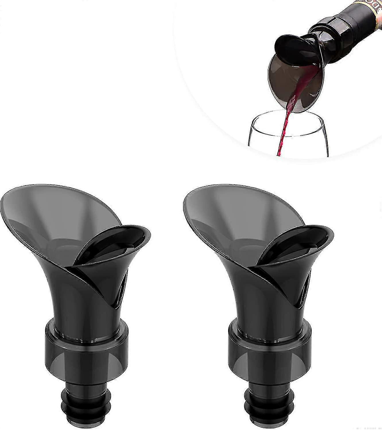 Wine corks and wine pourers, 2-piece set, Two-in-one design, Reusable
