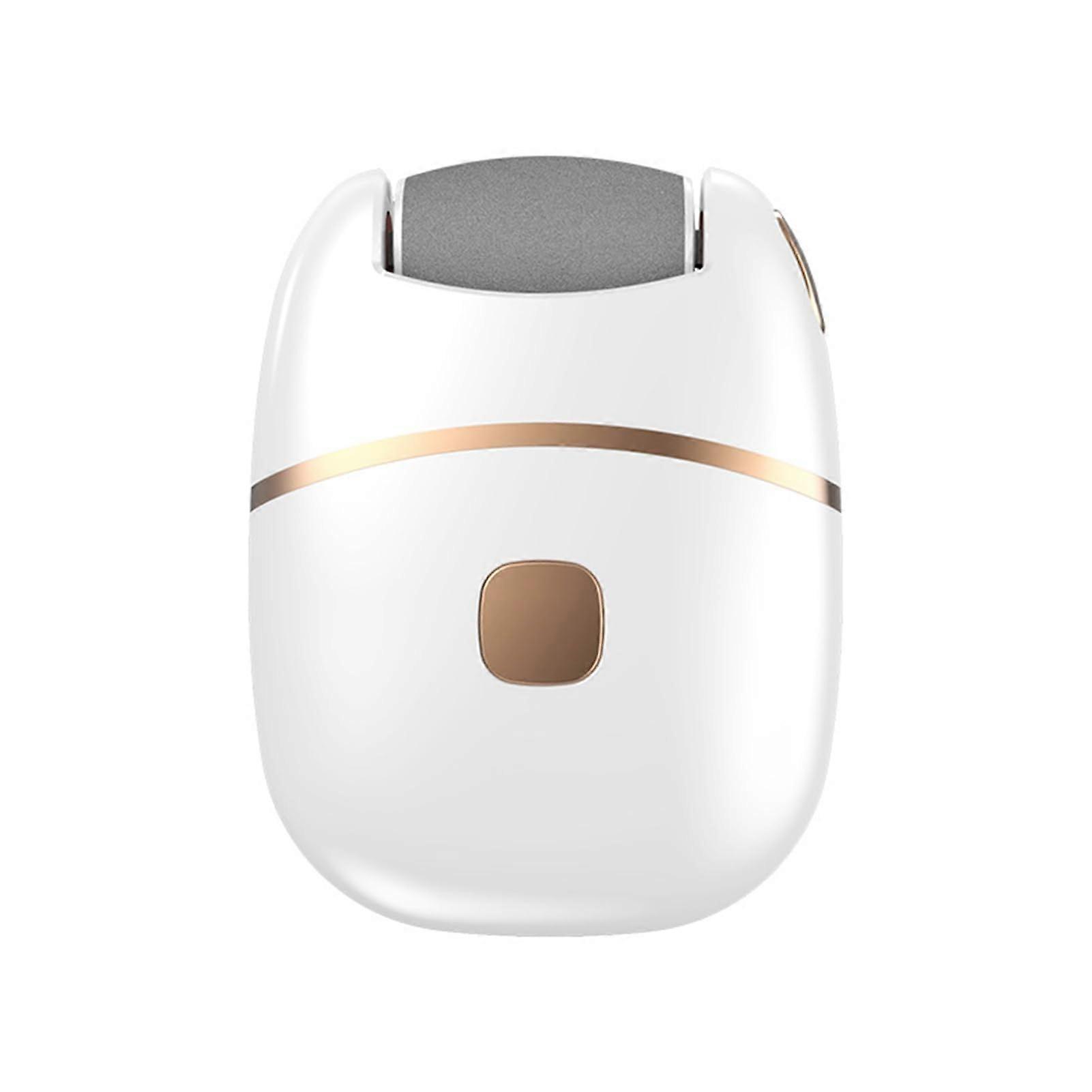 Electric Foot Grinder Portable Callus Remover With Adjustable Speed LED Light Rechargeable Ergonomic Pedicure Tool White