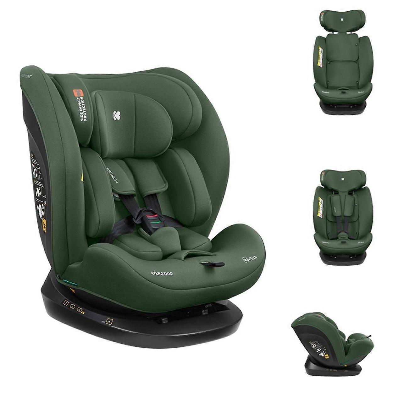 Kikkaboo Kindersitz i-Explore i-Size (40 - 150 cm) verstellbare Kopfstütze, Gurt