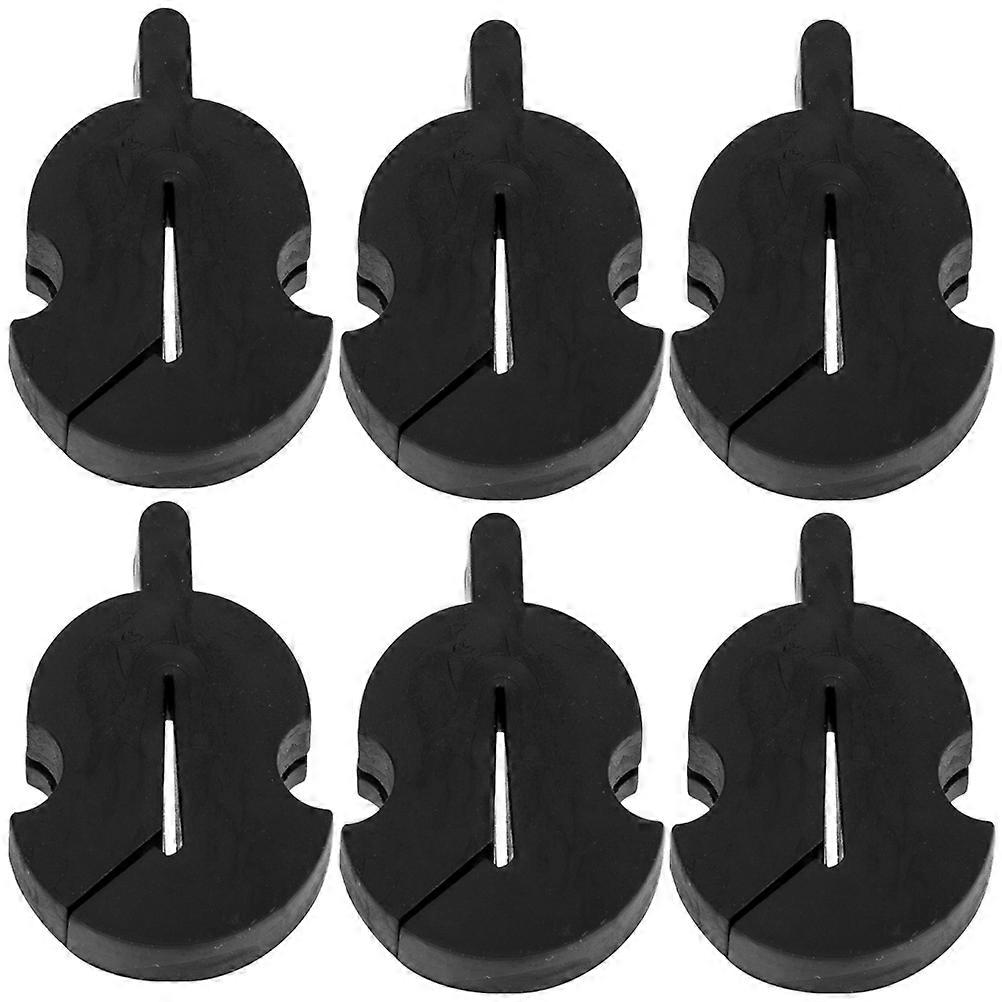 Universal 6Pcs Rubber Violins Practice Mutes For Violinists In Black For Practice Sessions Use