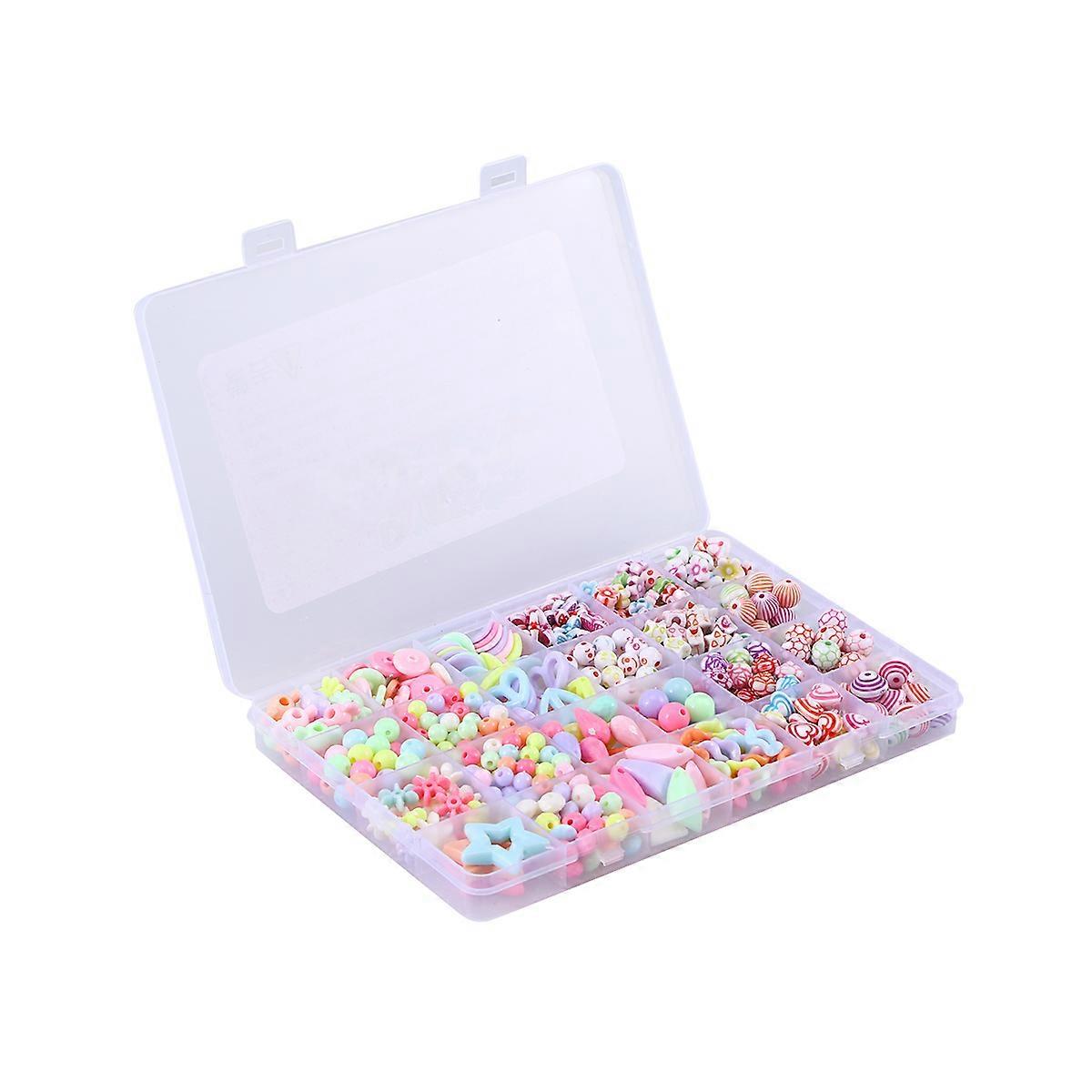 Kids Bracelet Making Kits 500Pcs Assorted Color Beads Set Educational DIY Necklace Making For Creative Play