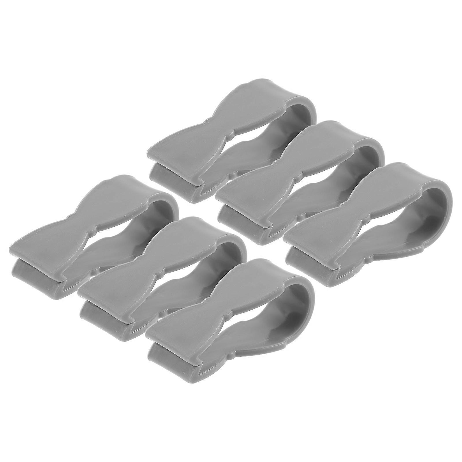 Grey Plastic Towel Clips for Cable 6 Pieces Small Size Lightweight Easy to Store and Carry