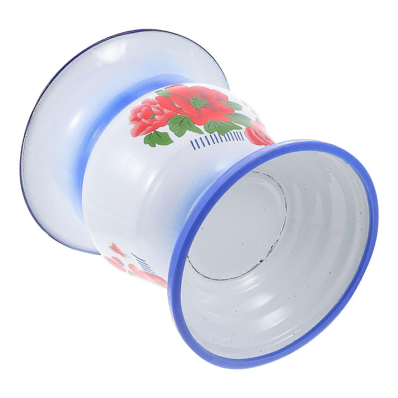 1 Set Retro Vintage Urinal Enamel Spittoon Pot for Household Storage Container