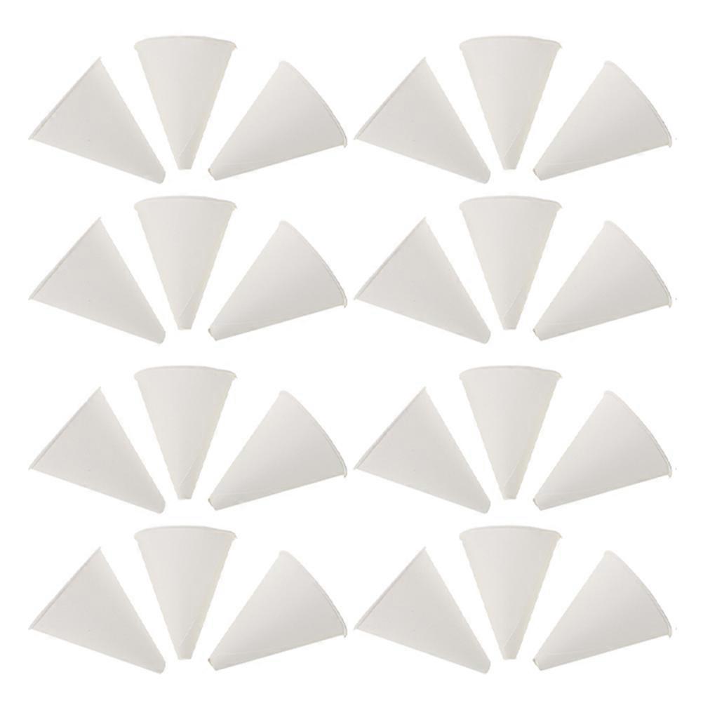 Disposable White Paper Funnel for Automotive and Home Use with Wide Mouth Design to Prevent Spills 50PCS