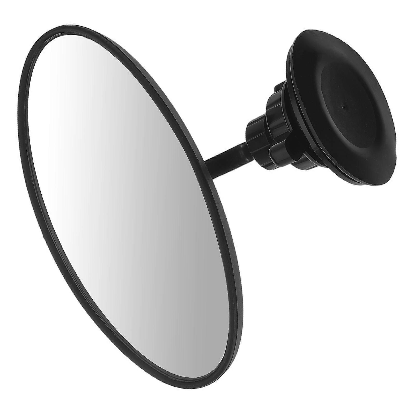 Black Car Rear View Mirror with Suction Cup for Safe Driving 360 Degree Rotation Design Clear