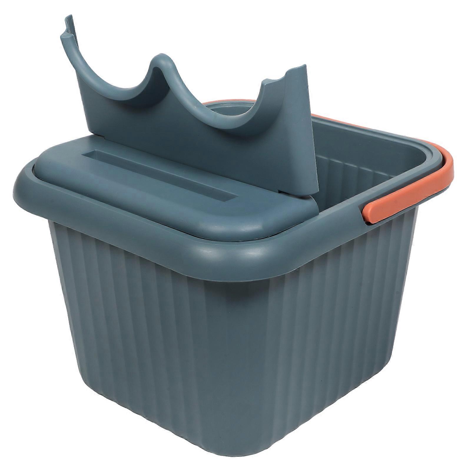 Thickened Plastic Elevated Foot Bath Basin with Lid for Relaxation and Massage – Compact Design for Easy Storage and Travel
