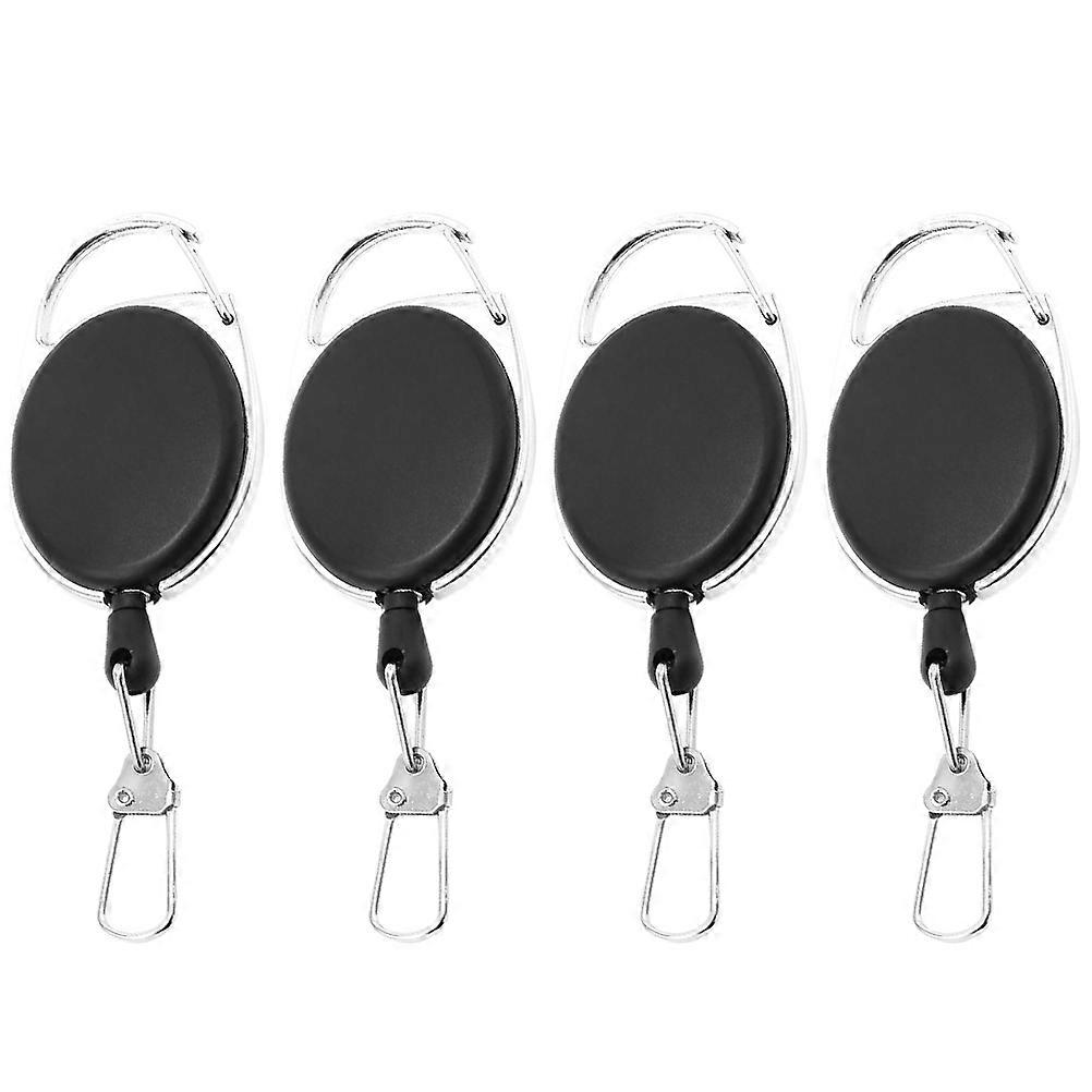Key Buckles 4 Pcs Outdoor Key Rings Retractable Key Chains 2.55X1.38X0.39Inch Lightweight Accessory