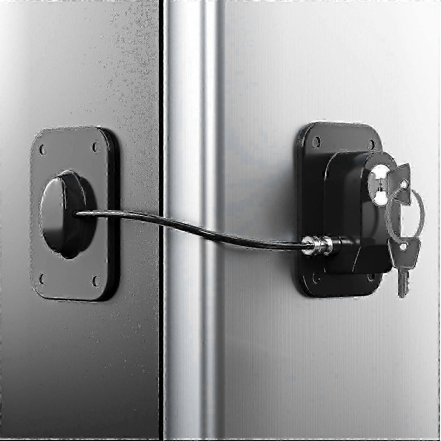 Childproof Fridge Lock with Silicone Wire & Key - Easy Install, Surface-Friendly Refrigerator Lock for Kids Safety