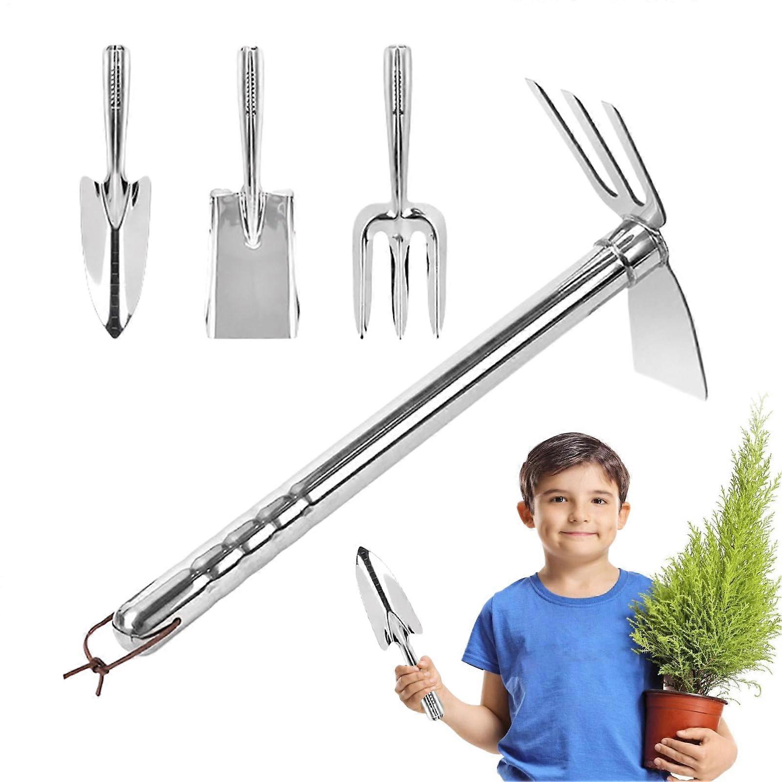 Garden Tool Set RustResistant Plant Lifter 4Piece Set for Farm, Lawn