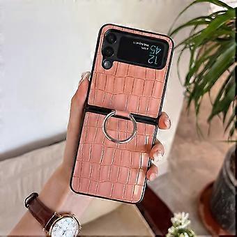 Capa com estampa de crocodilo compatível com Samsung Galaxy Z Flip 4, protetor de TPU macio