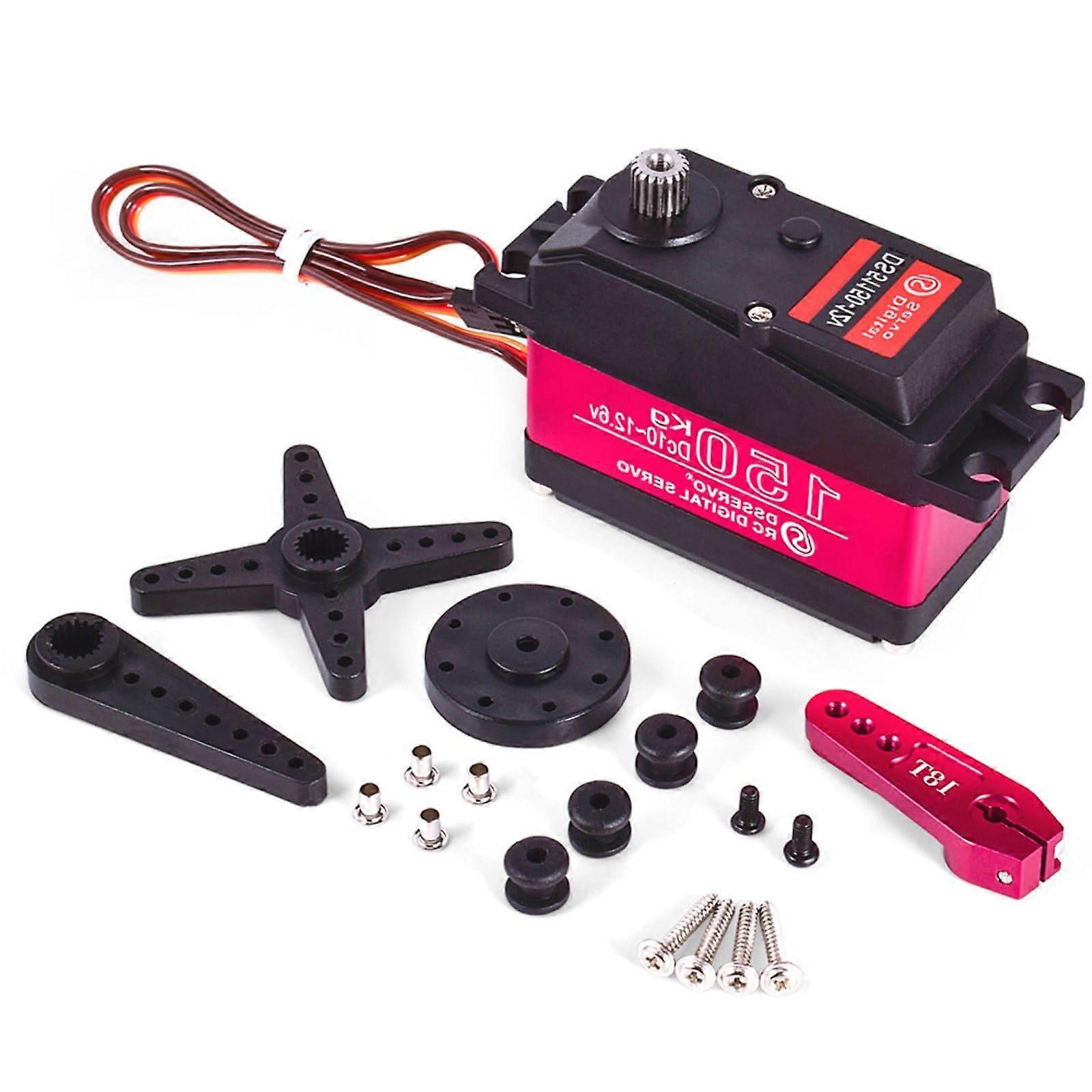 150 kg 12 V Digital Servo Full Metal Gear Compatible with 1/5 Scale Cars and Mechanical Arms