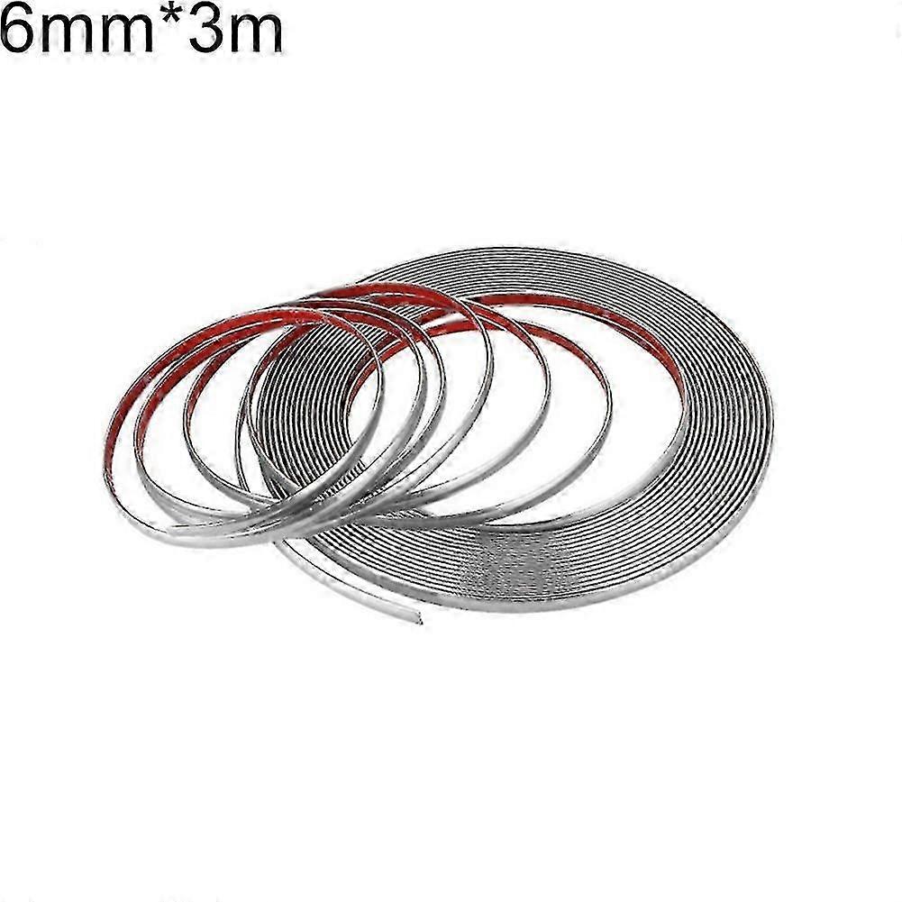 Universal 6mm 15mm 18mm 22mm Αυτοκίνητο Χρώμιο Στυλ Διακόσμηση Διακόσμηση Χύτευσης Διακοσμητική ταινία