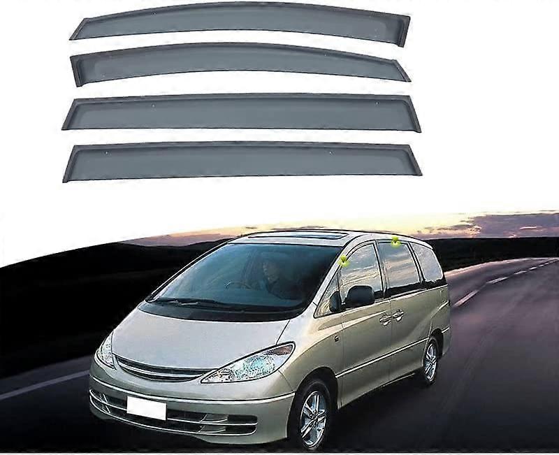 Car Wind Deflectors Set of 4 for Toyota Previa XR30 XR40 2000-2005 Waterproof Anti-Fog Side Window Air Deflectors