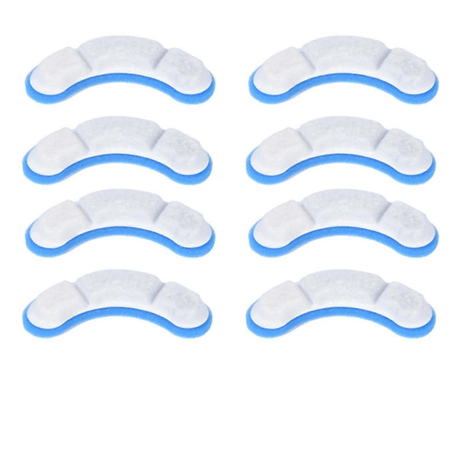 8 Pieces Automatic Cat Water Fountain for Pets, Large Dog Water Fountain with Filter and Foam Sponges, Blue/White