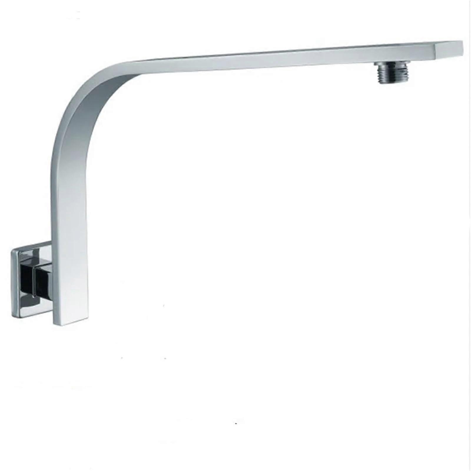 Shower Angle Adjuster Brass Wall Mounted Shower Arm Extension 40cm Chrome Rainfall Head Elbow Bracket