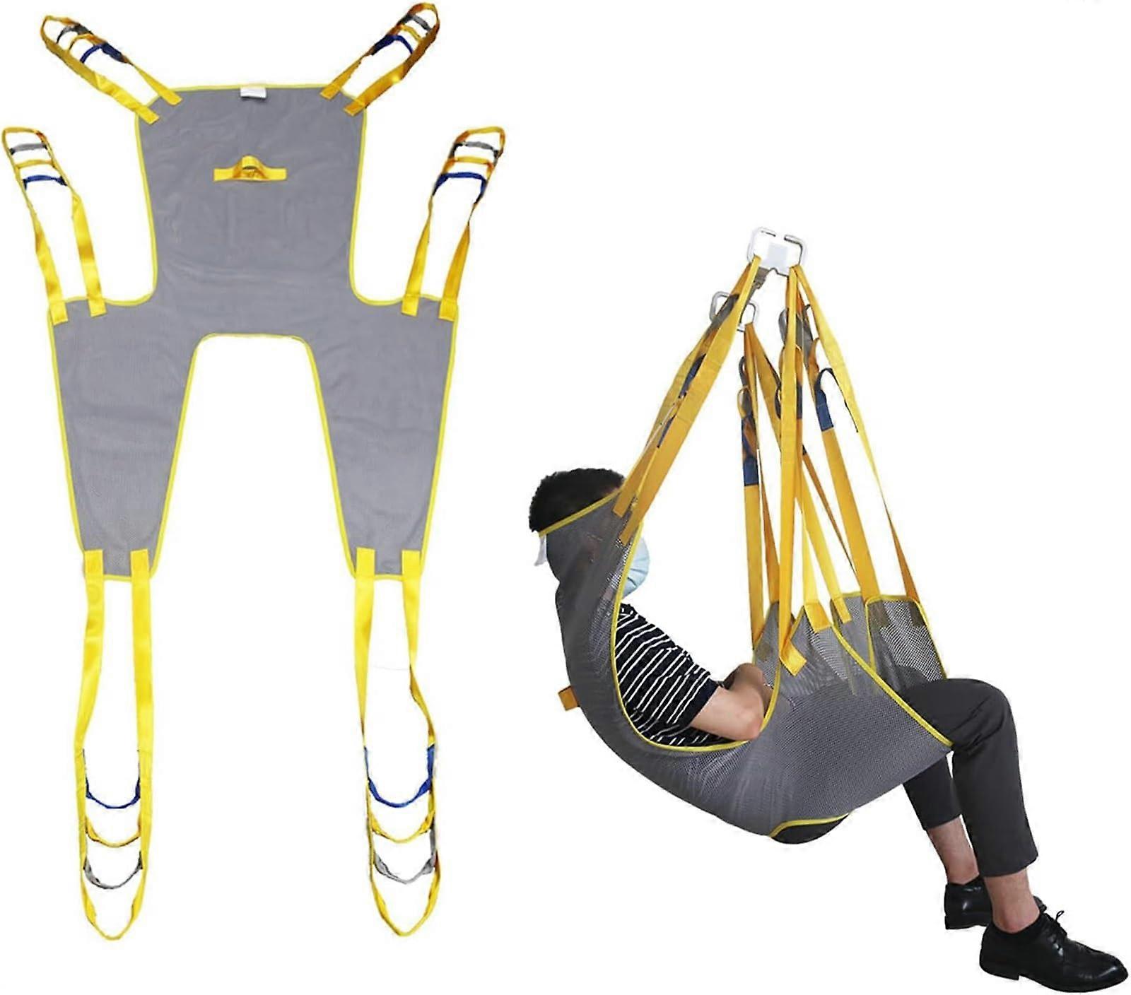 Mesh Patient Lift Sling, Full Body Lifting Slings with Head and Back Support