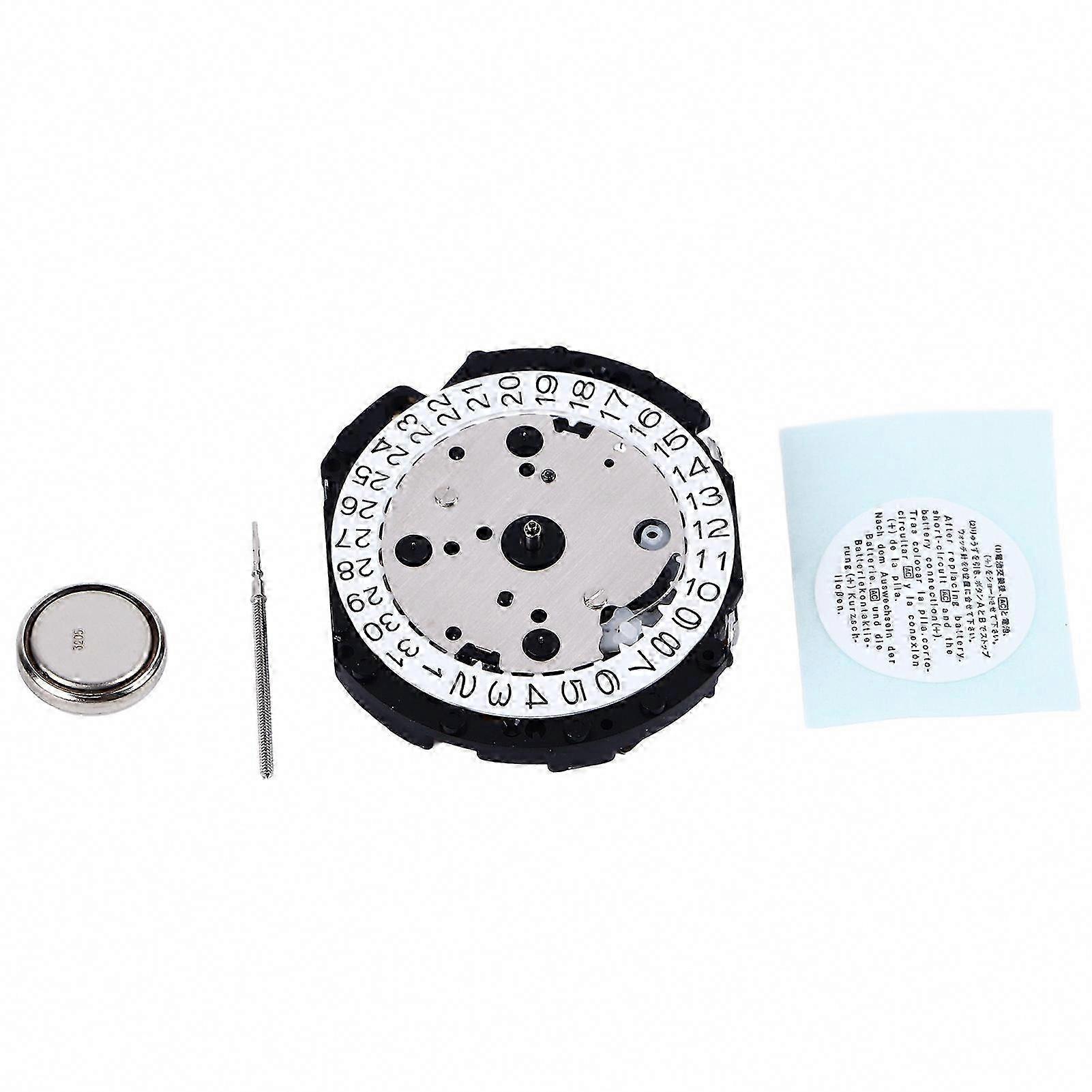 VD57C Quartz Watch Movement - Reliable Metal Replacement with 40mAh Battery