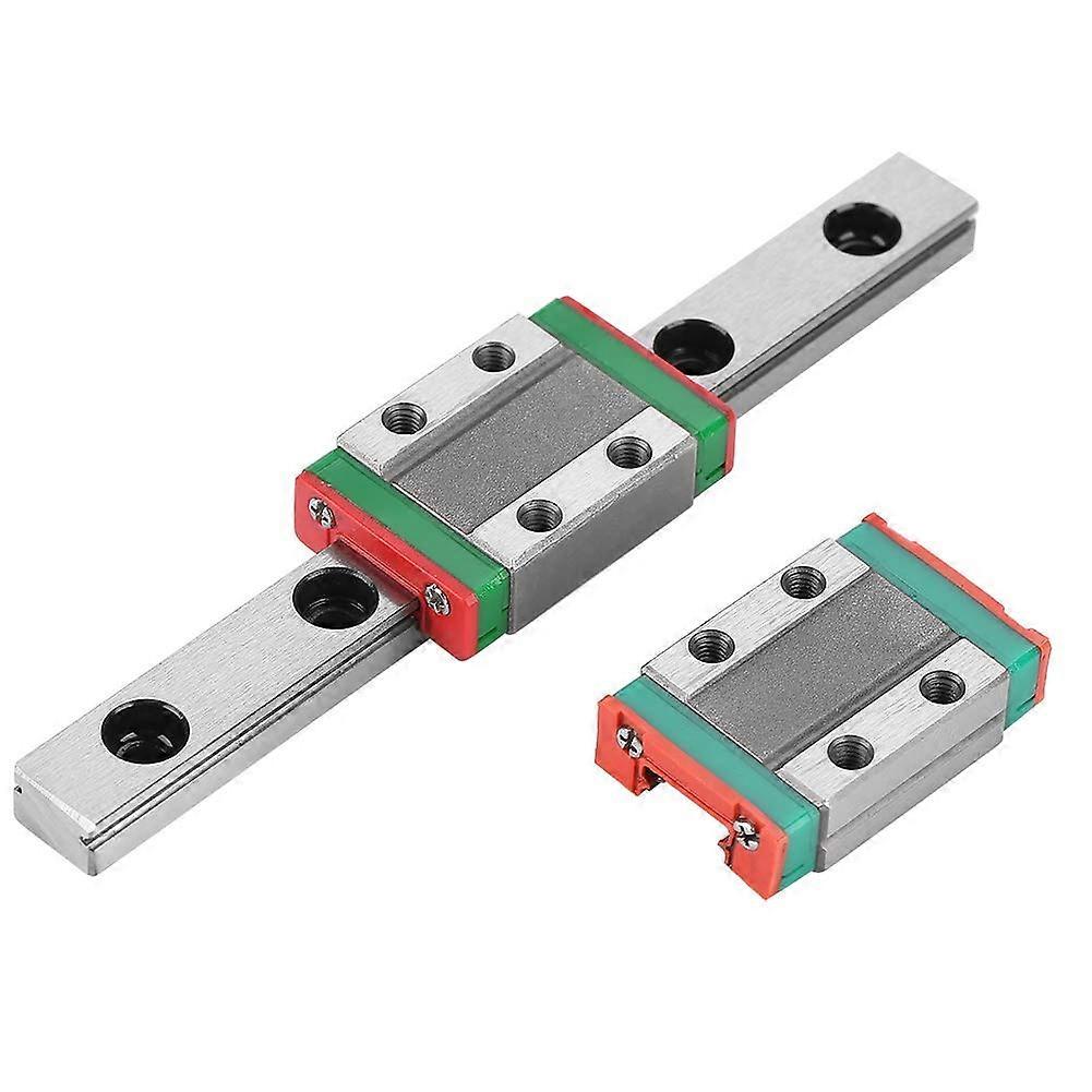 Linear Guide Rail 9mm Width with 2 MGN9B Rail Blocks, Lightweight Design for Automatic Machinery and Equipment Compatibility