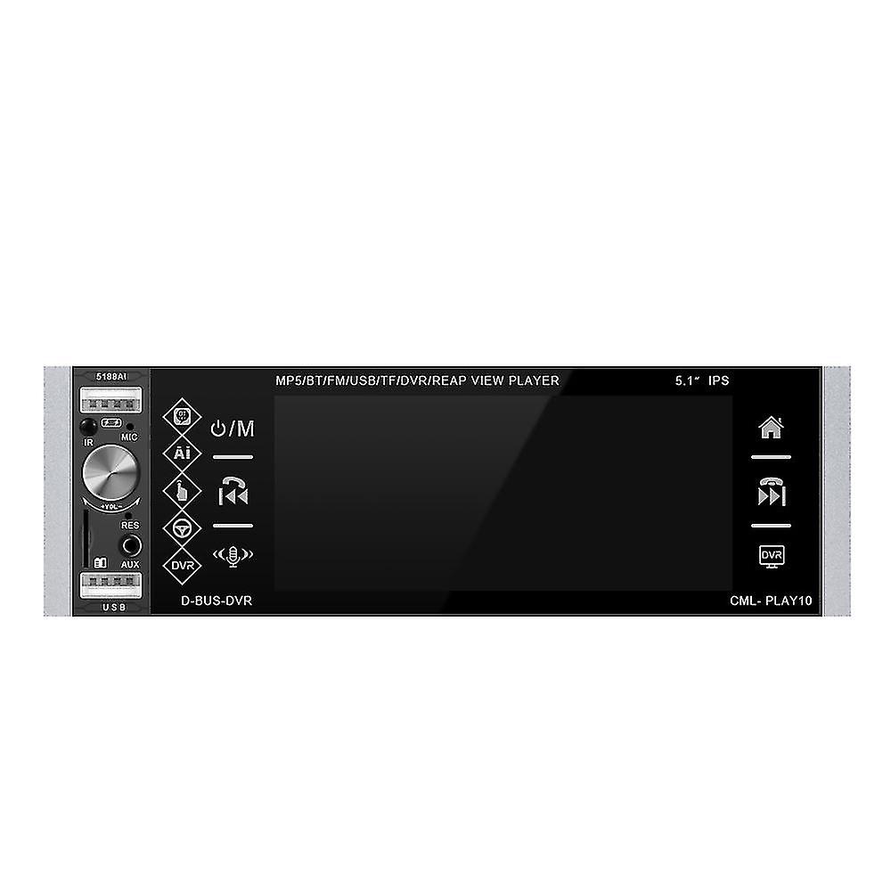 5188 1DIN AutoRadio 5.1 Inch Mp5 Speler Touch Resolutie Android 10 Mirrorlink Rds Am Fm 4-usb Bidirectionele Interconnectie