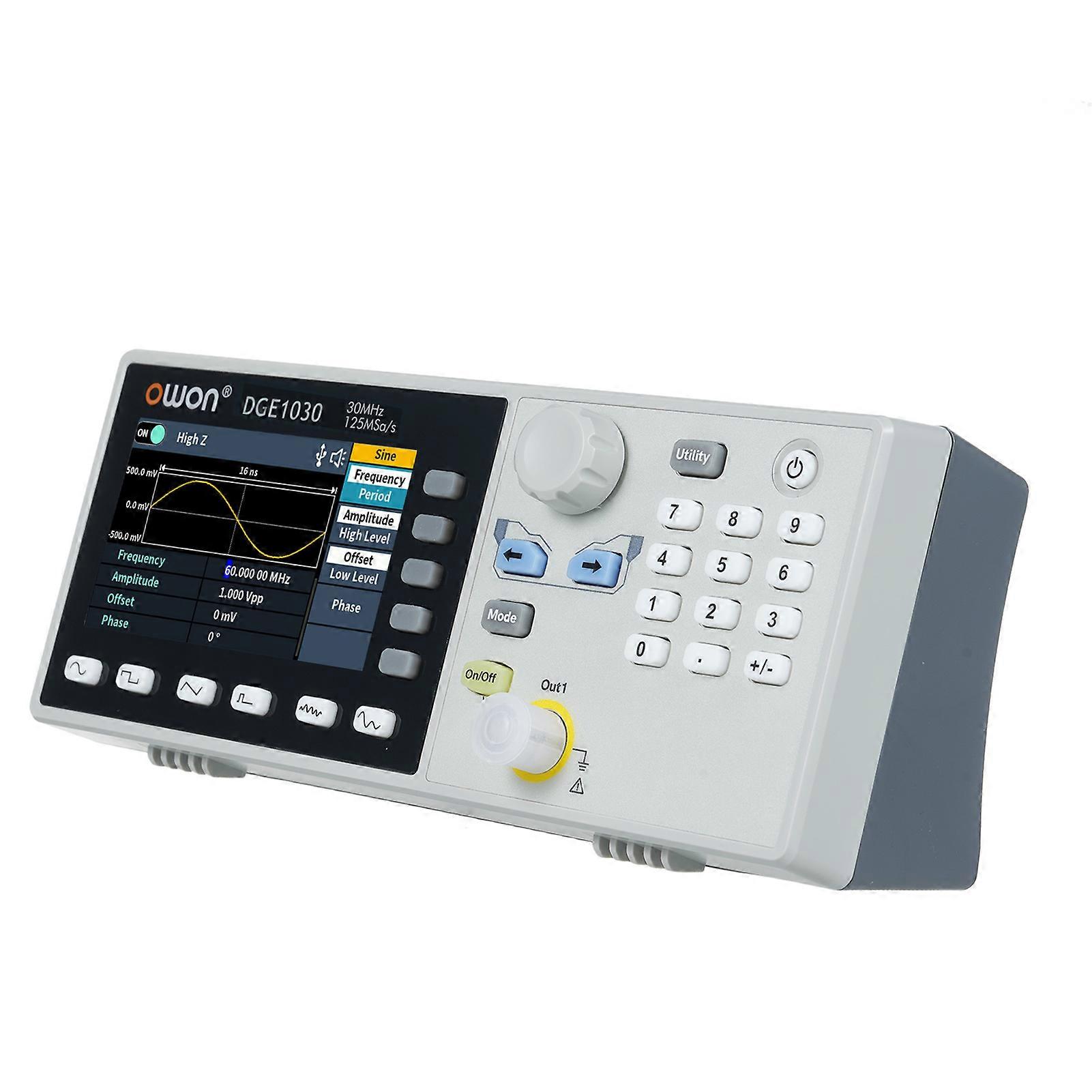 30MHz 125MSa/s Arbitrary Waveform Generator Single Channel 1CH 3.6inch LCD Display Benchtop 14Bits Waveform Generator