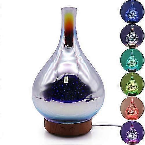 STB-XB10 3D Fireworks 7 Colors LED Night Light Air Humidifier Aroma...