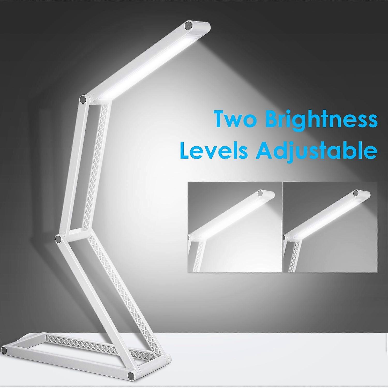 Lampe de bureau à LED pliables avec port de charge directe USB Lampe de table portable multifonctionnelle pour la lecture, l’étude, le camping, la chambre à coucher
