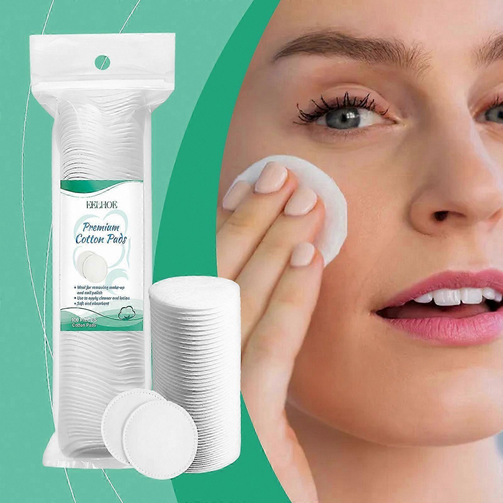 Soft Facial Cleansing Rounds, 100% Pure Cotton Pads for Makeup Removal, Hypoallergenic & Natural Skincare Essentials