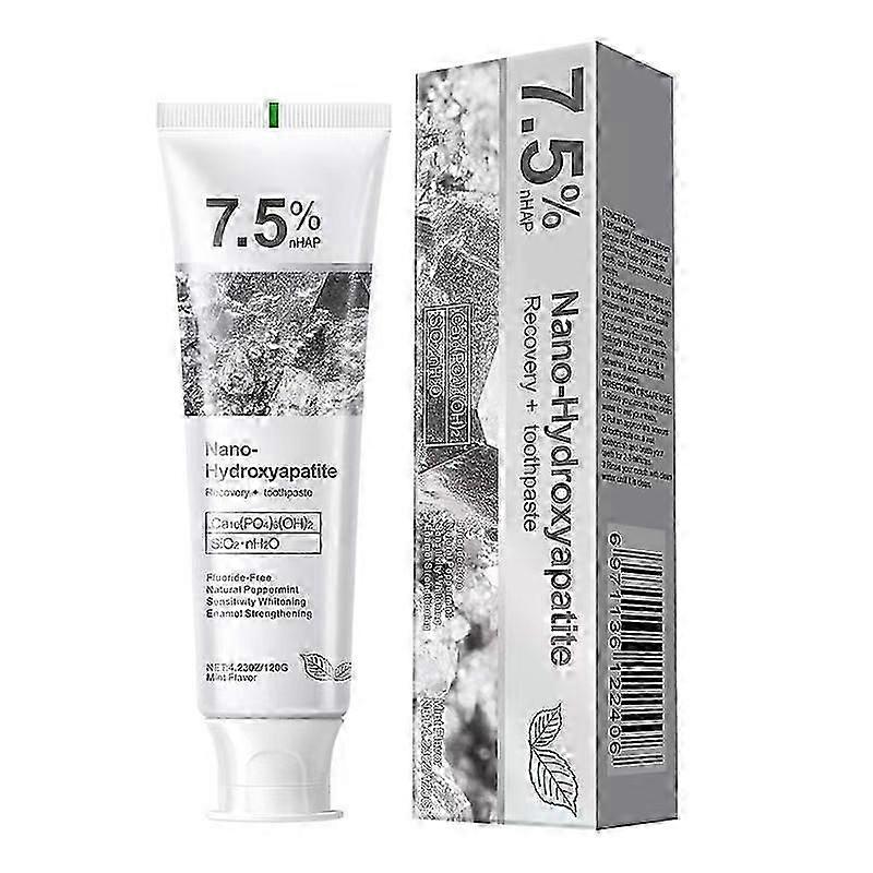 Hydroxyapatite Toothpaste, 7.5% Hydroxyapatite Toothpastes for Advanced Enamel Protection,Fluoride-Free Toothpastes for Sensitive Teeth, 120g