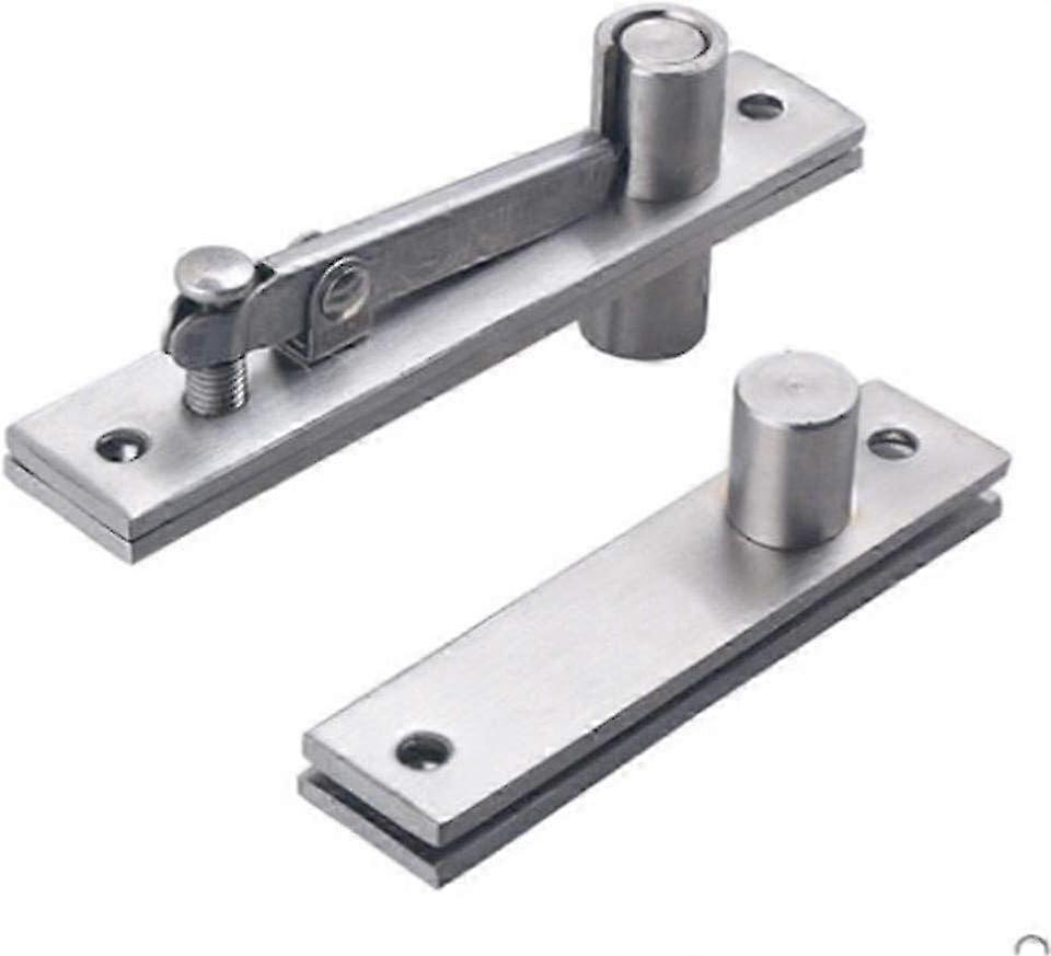 Ensemble de 2 charnières de porte pivotantes Rotation à 360 degrés Cachées en acier inoxydable robuste avec vis de fixation (130 x 25 mm)-3
