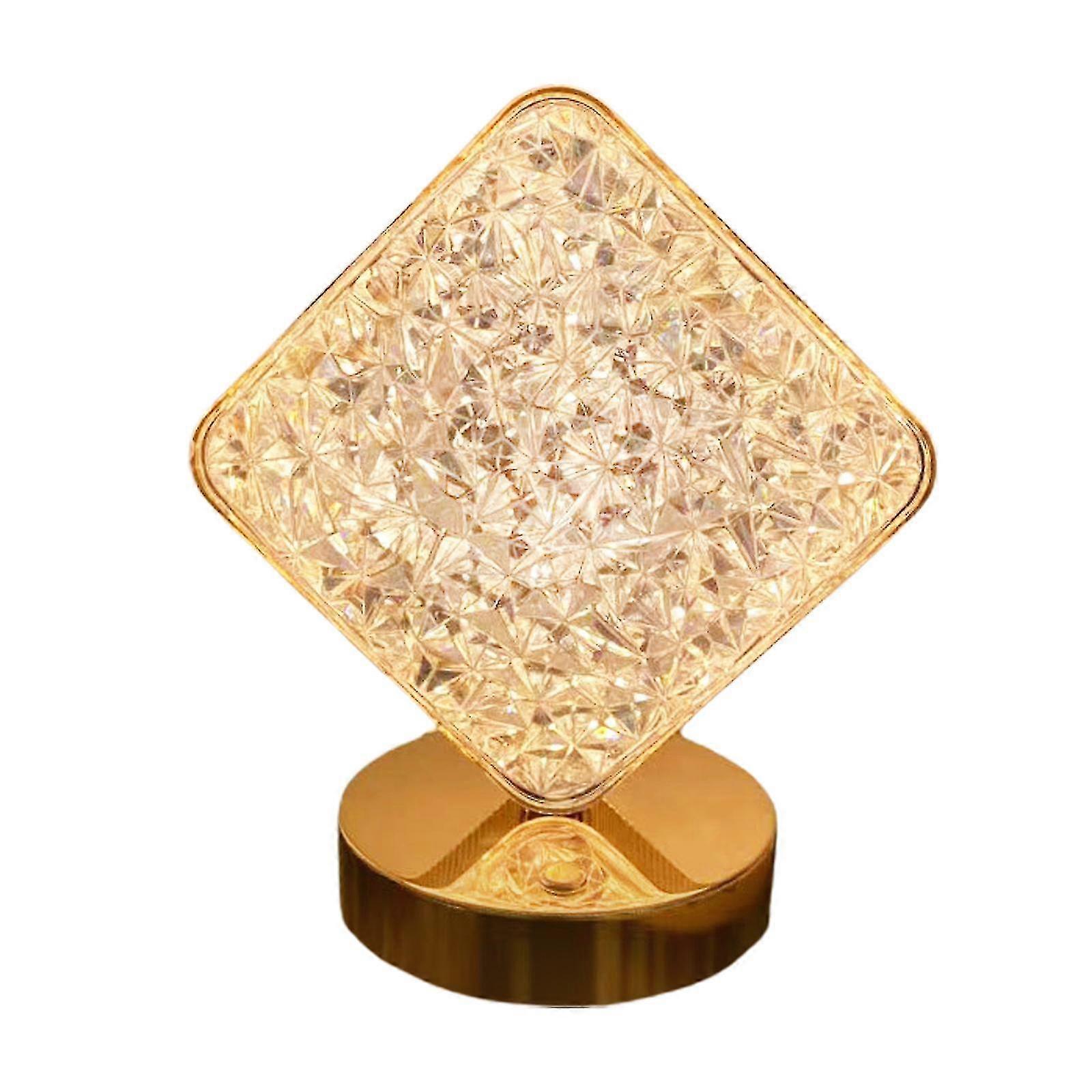 Crystal Table Lamp Modern Design 3 Lighting Modes Led Light