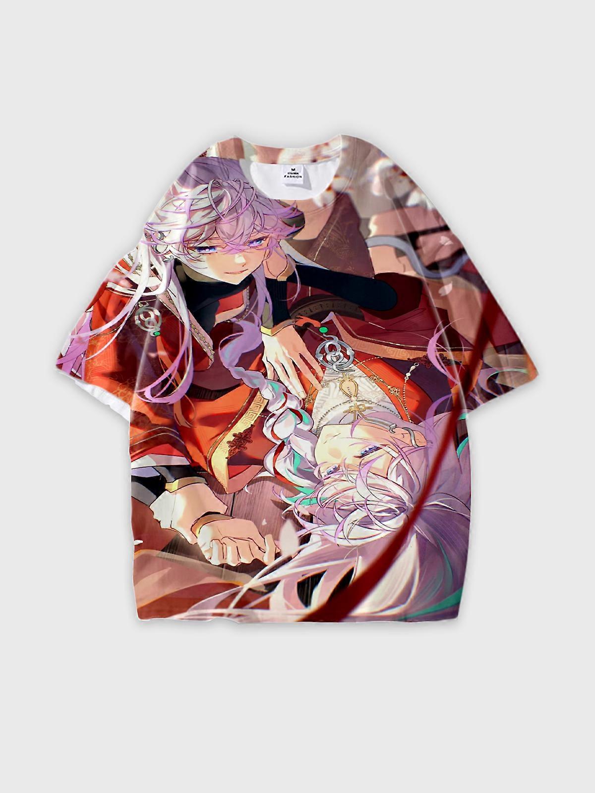 T-Shirt Round Neck, Loose Short Sleeve Paradox Live THE ANIMATION Graphic Tee, Unisex Summer Casual Top V2114