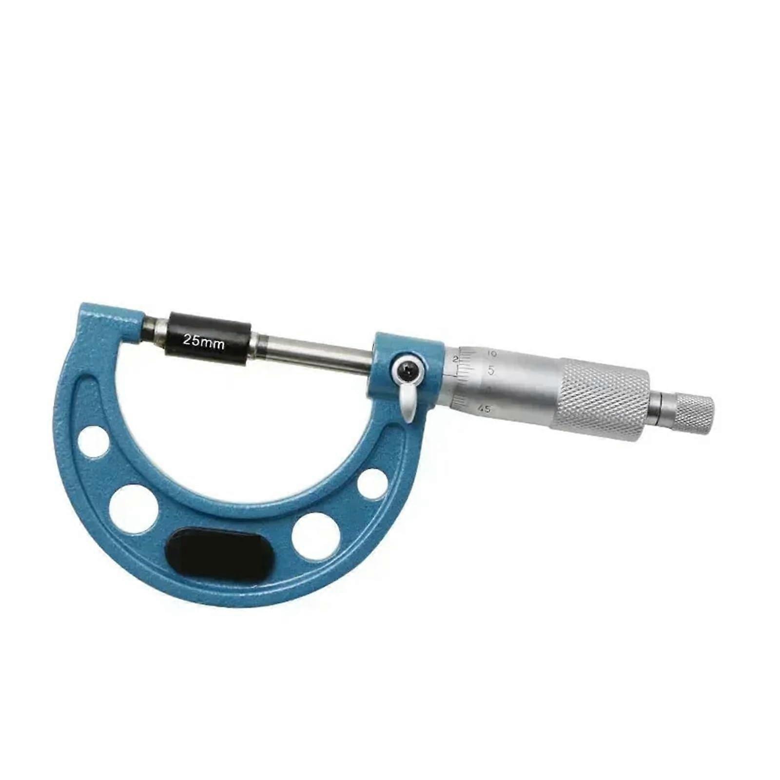 Metric Micrometer 0-25mm Outside Micrometer 0.01 mm Graduation Blue Caliper Tool