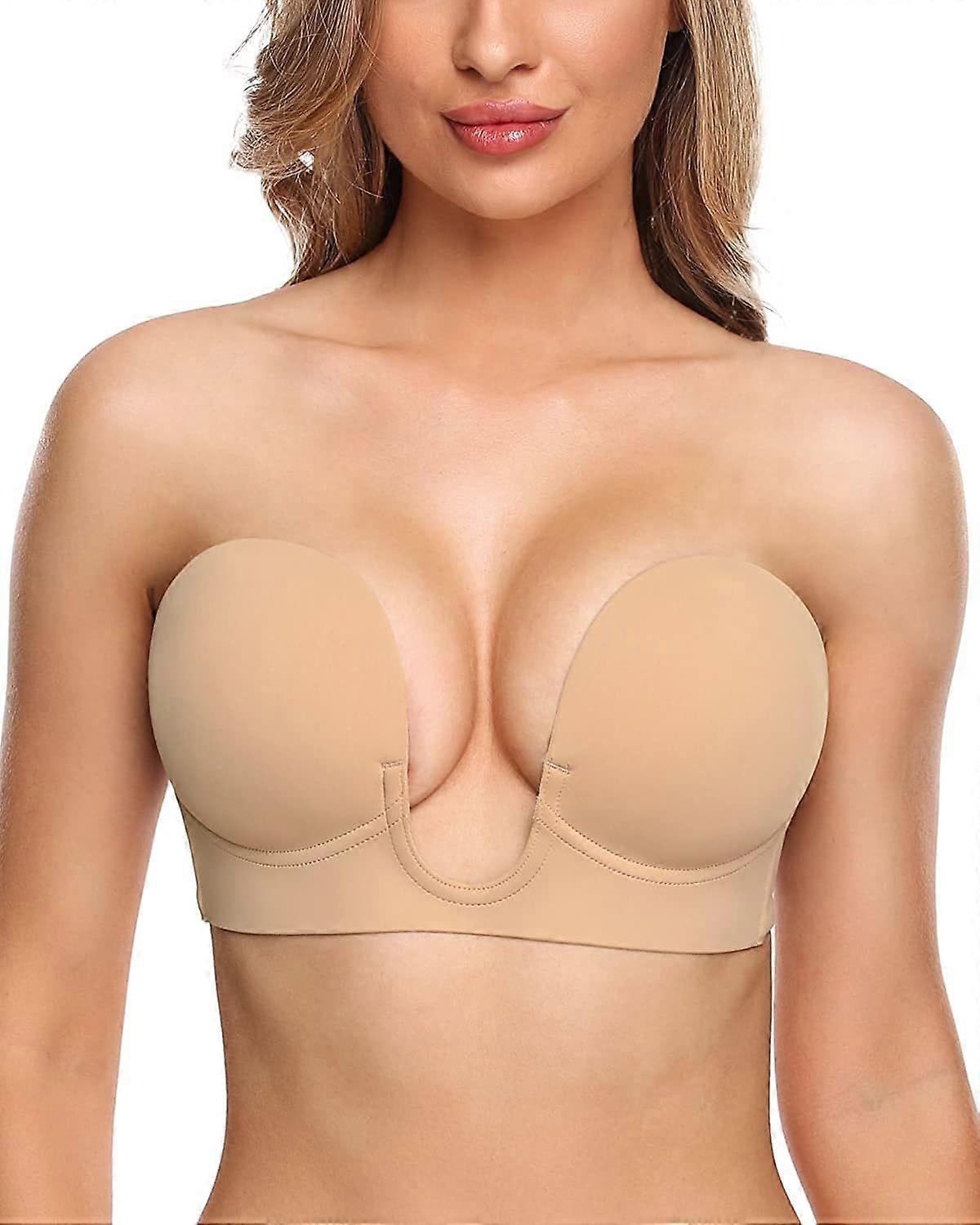 Adhesive Bra Strapless Bra Backless Bra Reusable Magic Push-Up Bra