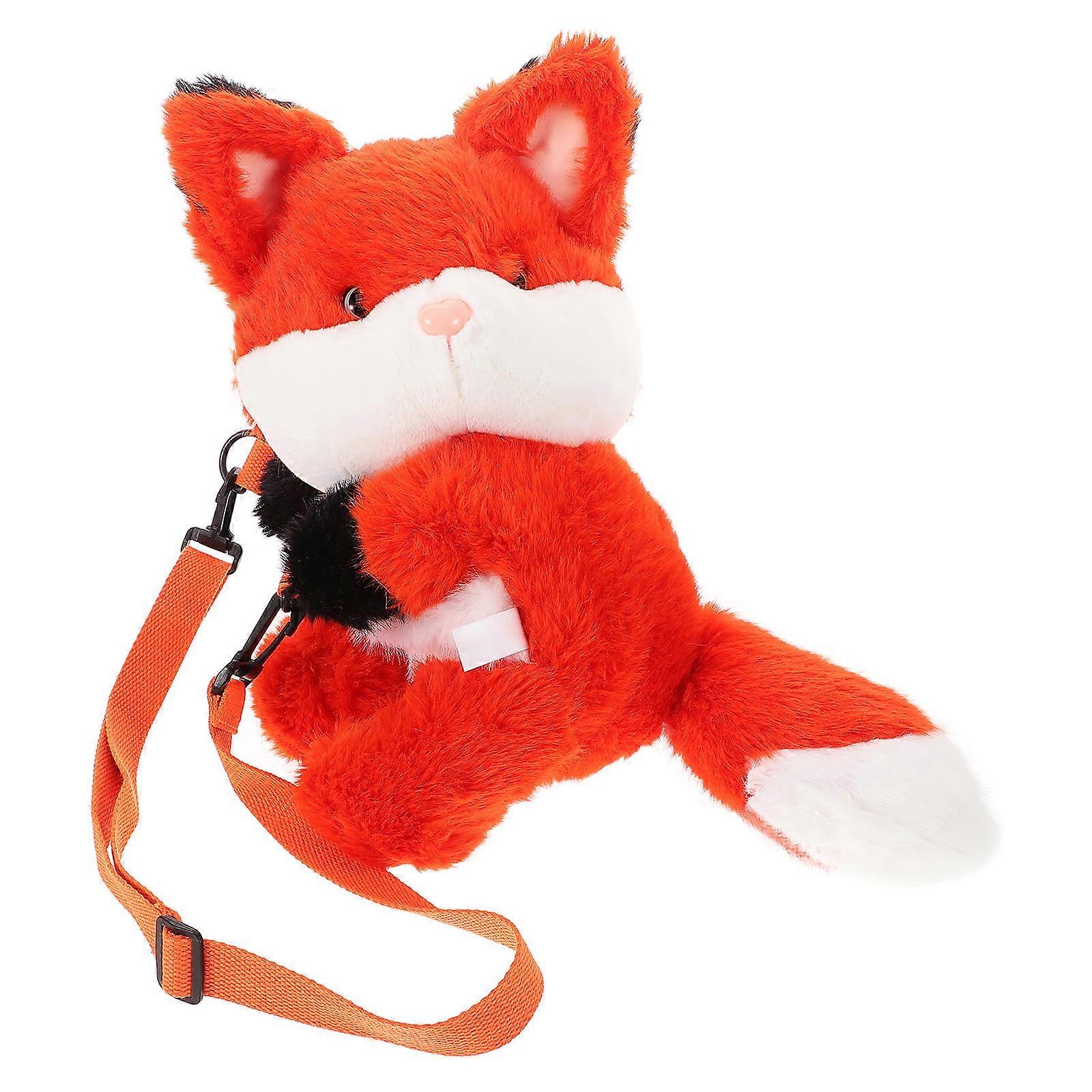 Cute Animal Crossbody Bag For Kids Soft Plush Shoulder Bag For Children Adorable Animal Design Lightweight Comfortable 1Pcs