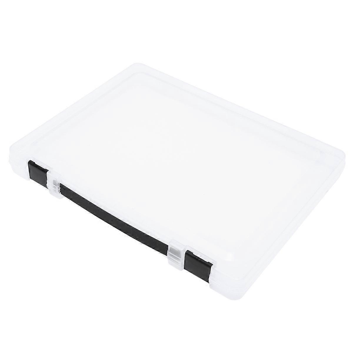 Plastic File Organizer Box Document Storage Case Clear Visual Design For Office Workers 1Set