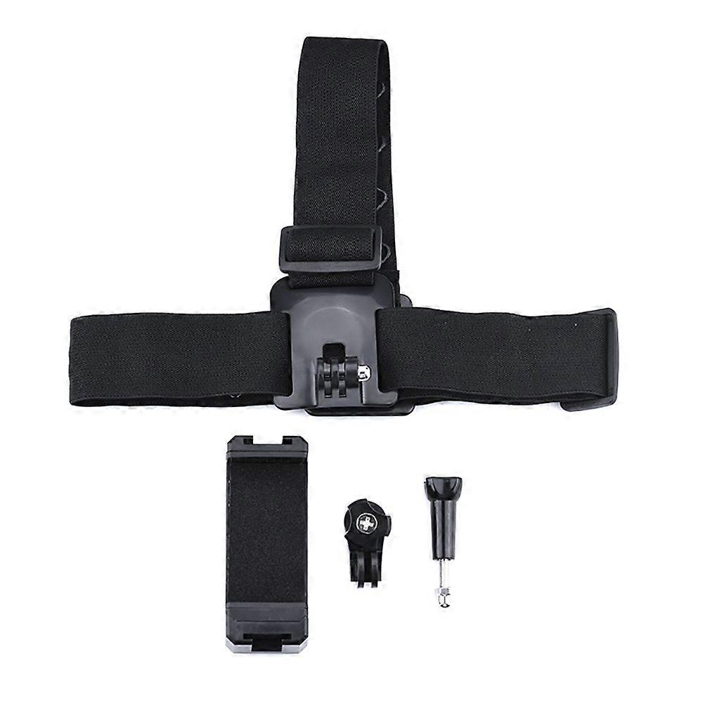 Universal Head Strap Mount Headband Holder with Mobile Phone Clip Holder for Smartphones Vlog Acces