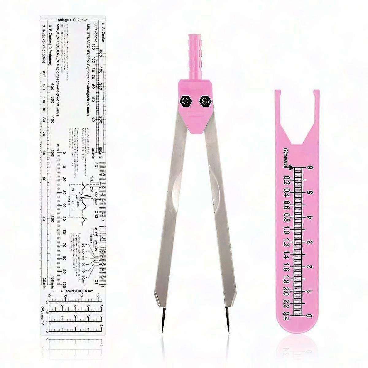 EKG ECG Calipers Measuring Tool with Ruler for Electrocardiogram Analysis