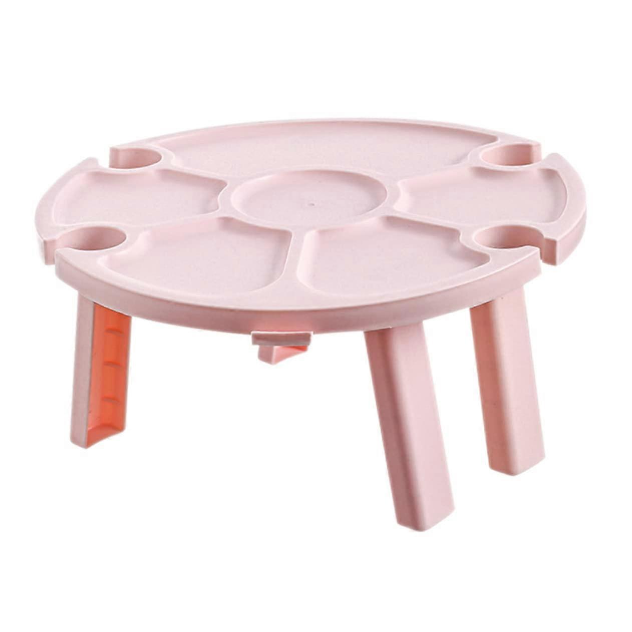 Portable Folding Wine Table Compact Plastic Beverage Holder for Outdoor Picnics Camping and Indoor Parties for Wine Lovers and Convenient Storage