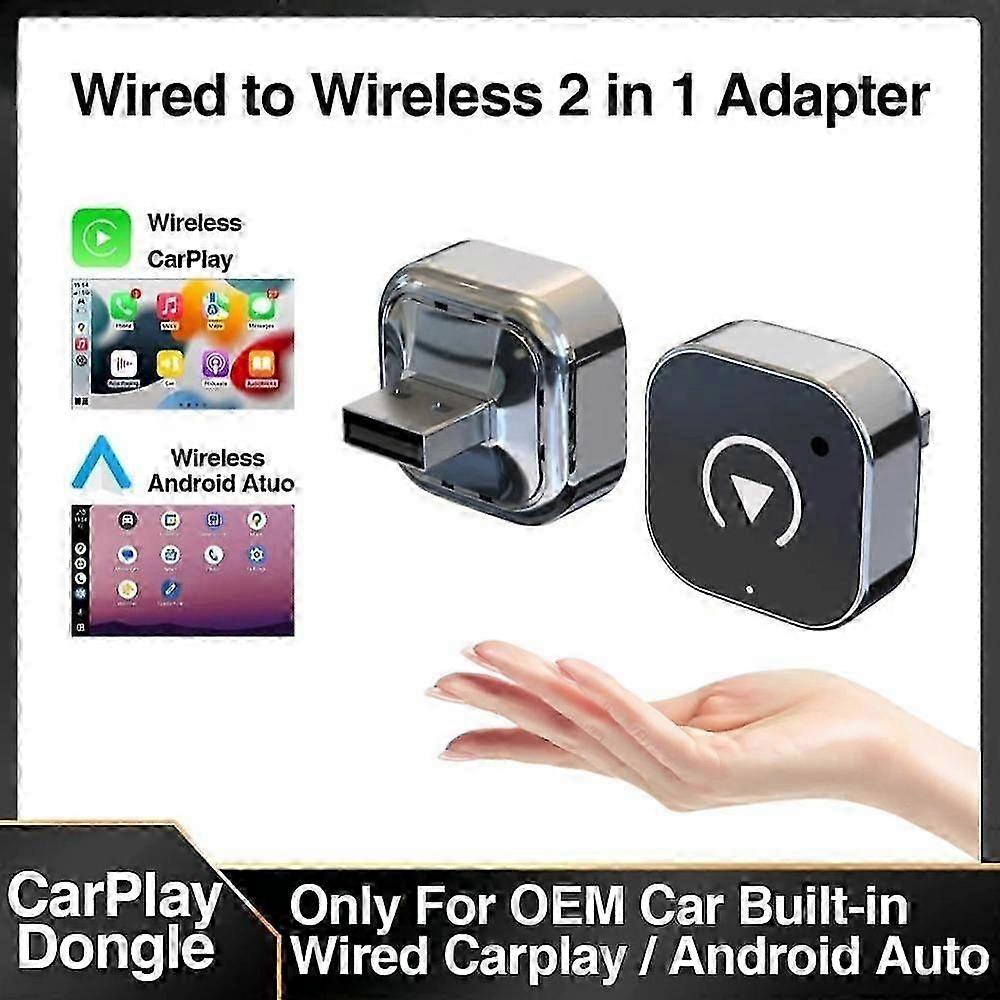 New Wireless Carplay/android Auto Adapter For Android Iphone Car Connectivity Box Wired To Wireless Smart Ai Box Usb Dongle Plug And Play Universal