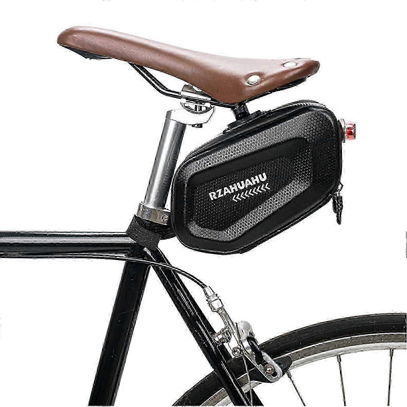 Mountain Bike Tail Bag Hard Shell Saddle Bag for Road Bikes Quick Install Reflective for Night Riding Waterproof Bike Bag