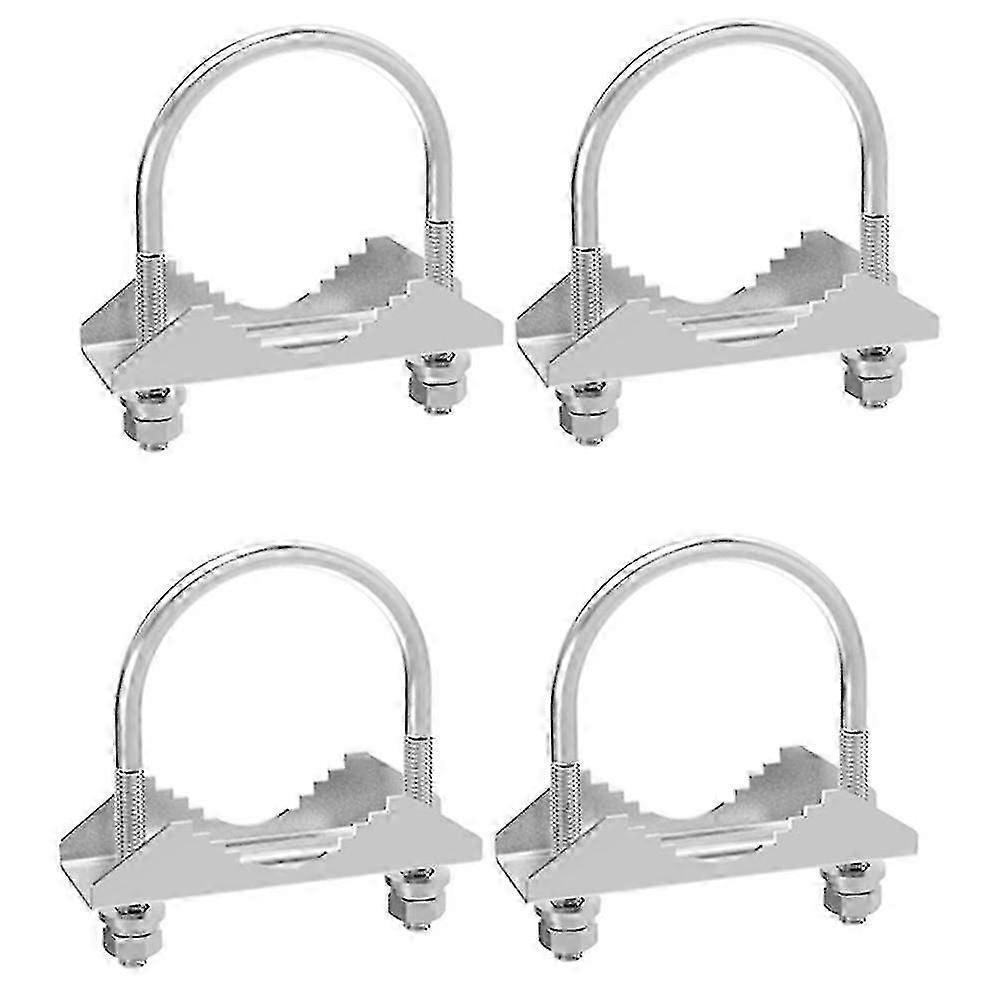 4 Set Antenna Mast Pipe Clamp With V Block And U Bolt All Anti-rust Finished For Tv Cb Ham Antenna